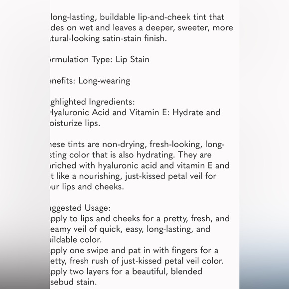 Charlotte Tilbury Tinted Love Lip & Cheek Stain ‘Tripping On Love’. New! - Picture 4 of 4